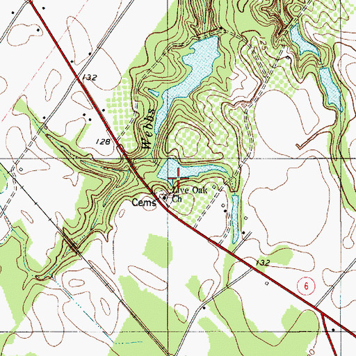 Topographic Map of Millers Pond Dam D-3763, SC