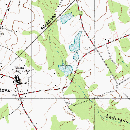 Topographic Map of Livingstons Lake Dam D-3770, SC