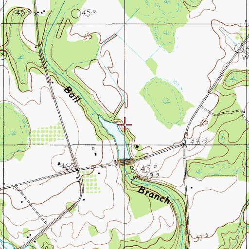 Topographic Map of Bulls Pond Dam D-3774, SC