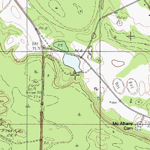 Topographic Map of Dukes Pond Dam D-3779, SC