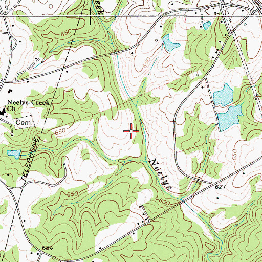 Topographic Map of Burkette Lake, SC
