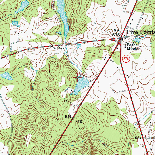 Topographic Map of Thomas Pond Dam D-3676, SC