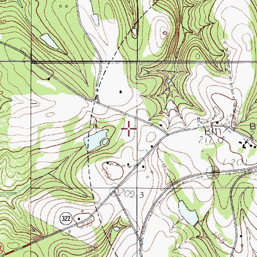 Topographic Map of Aycock Pond Dam D-3667, SC