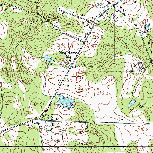 Topographic Map of Belton Pond Dam D-3660, SC