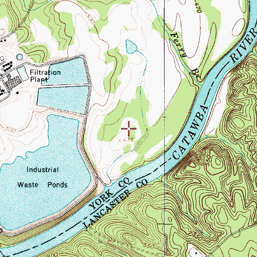 Topographic Map of South Carolina Noname 46034 D-3657 Dam, SC