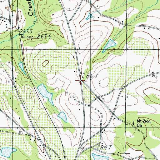 Topographic Map of E Woodfin Lake Dam D-3309, SC