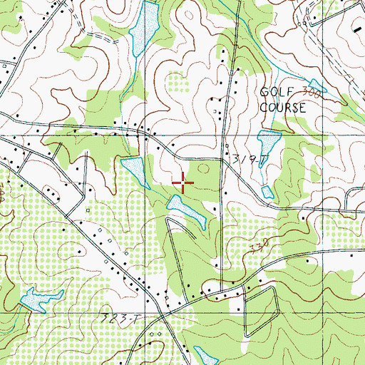 Topographic Map of J B Johnson Pond, SC