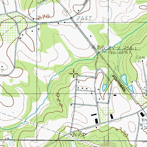 Topographic Map of Chestnut Lake Dam D-3336, SC