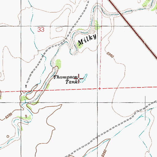 Topographic Map of Thompson Tank, AZ