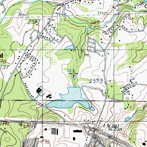 Topographic Map of A B Johnson Pond Dam D-3335, SC