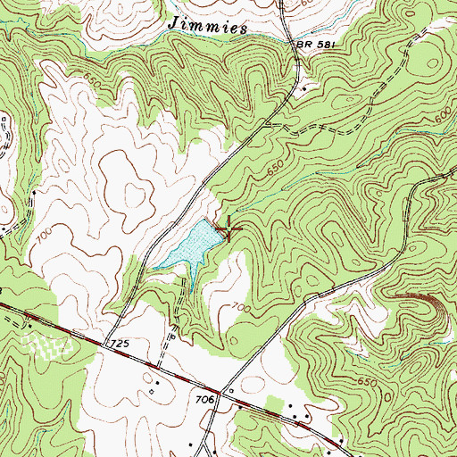 Topographic Map of W Hudson Pond Dam D-3387, SC