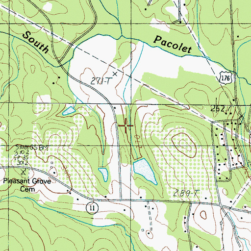 Topographic Map of Gramling Pond Number Four Dam D-3393, SC