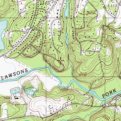 Topographic Map of Calhoun Lake Dam Number Two D-3365, SC