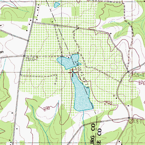 Topographic Map of Sunny Slopes Pond Number One Dam D-3368, SC