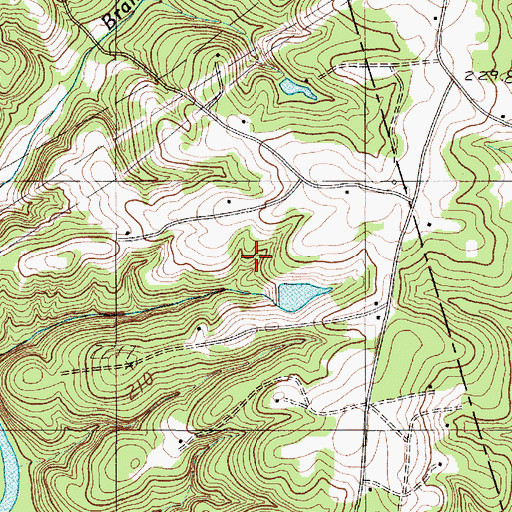 Topographic Map of J W Crocker Pond Dam D-3373, SC