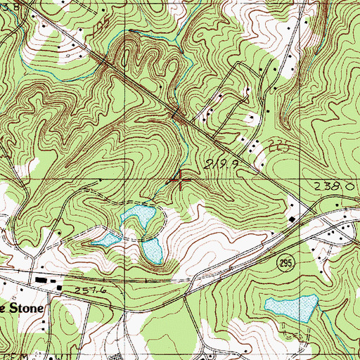 Topographic Map of Whitestone Number Two Pond Dam D-2784, SC