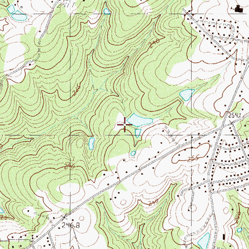 Topographic Map of E Cauldwell Pond Dam D-3353, SC