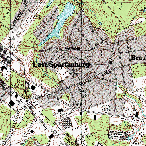 Topographic Map of Park Lake, SC