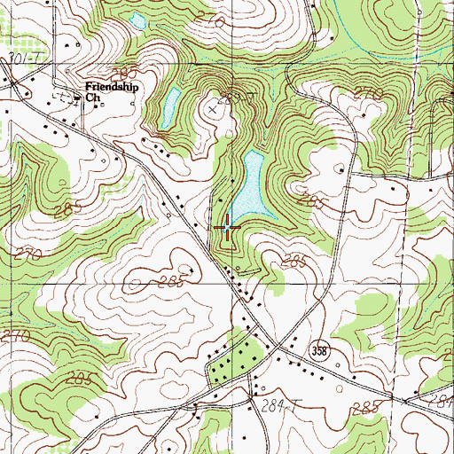 Topographic Map of F McMackin Pond Dam D-3341, SC