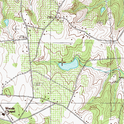 Topographic Map of Robinson Farms Pond Number Two Dam D-2747, SC
