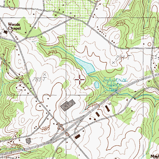 Topographic Map of W D Glenn Pond Dam D-3344, SC