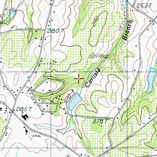 Topographic Map of Spring Lake Pond Dam D-3330, SC