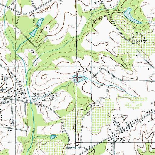 Topographic Map of E W Nowland Pond Dam D-3333, SC