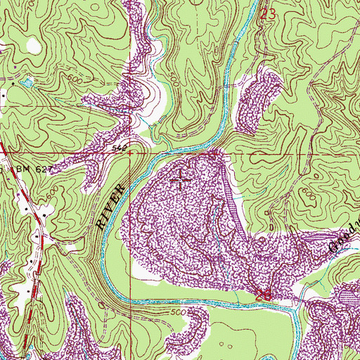 Topographic Map of O'Mary Cemetery, AL