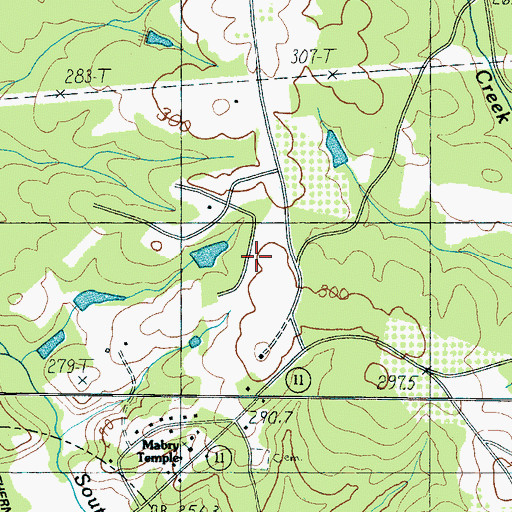 Topographic Map of Johnson Development Pond Number Two Dam, SC