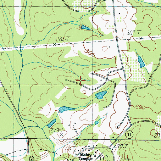 Topographic Map of Johnson Development Number One Pond Dam D-3305, SC