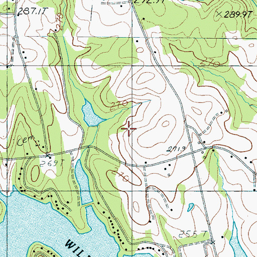 Topographic Map of W W Wilkins Pond Dam D-3306, SC