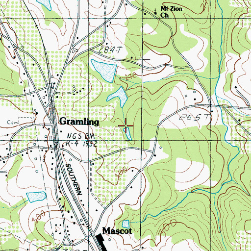 Topographic Map of Gramling Brothers Lake Dam Five D-3311, SC