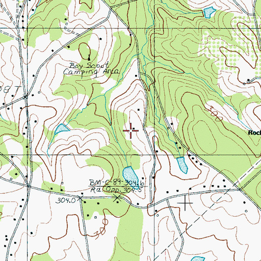 Topographic Map of W E Morris Junior Lake, SC