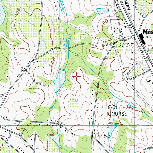 Topographic Map of T Ragan Pond Dam D-3316, SC