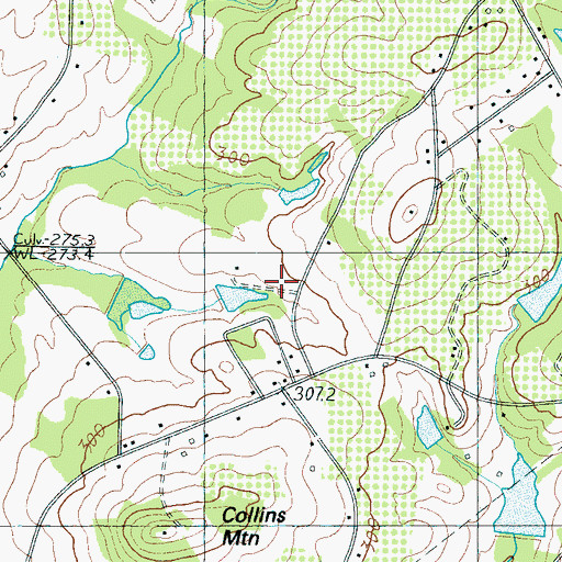 Topographic Map of Professional Pond Dam D-3317, SC