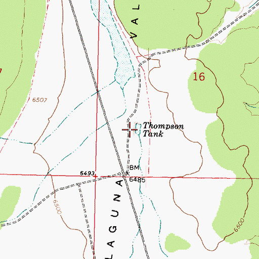 Topographic Map of Thompson Tank, AZ