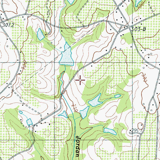 Topographic Map of H B Davis Pond, SC