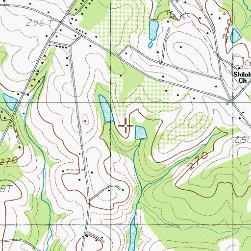 Topographic Map of J M Gentry Pond Dam D-3320, SC