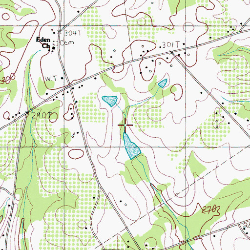 Topographic Map of L B Davidson Pond Dam D-3321, SC