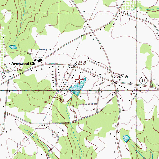 Topographic Map of L Keeney Pond Dam D-2722, SC