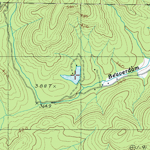 Topographic Map of L A Hendricks Pond, SC