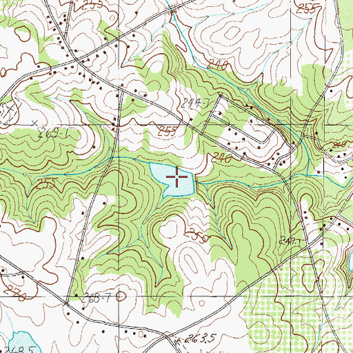 Topographic Map of Alverson Pond, SC