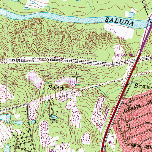 Topographic Map of Quail Hollow Lake Number One Dam D-4009, SC