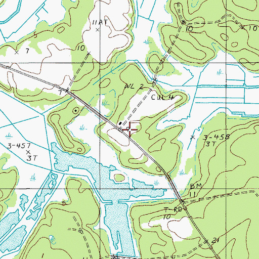 Topographic Map of Airy Hall Church (historical), SC