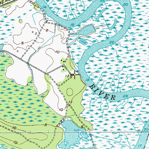 Topographic Map of Airy Hall Plantation, SC