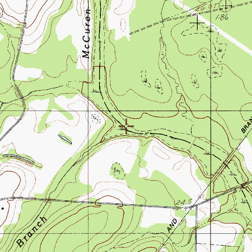Topographic Map of Ashton Branch, SC