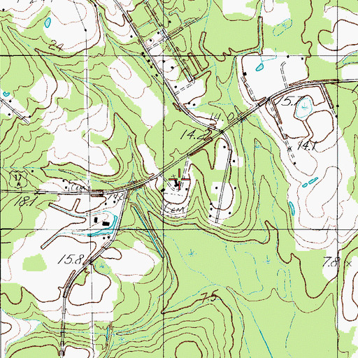 Topographic Map of Bedons Baptist Church, SC