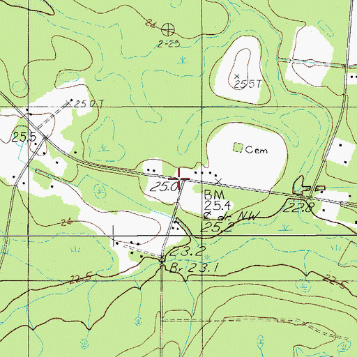 Topographic Map of Benton Mill School (historical), SC