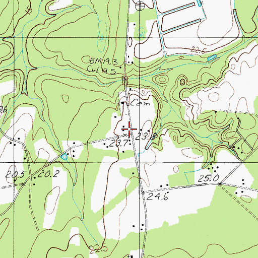 Topographic Map of Bertha School (historical), SC