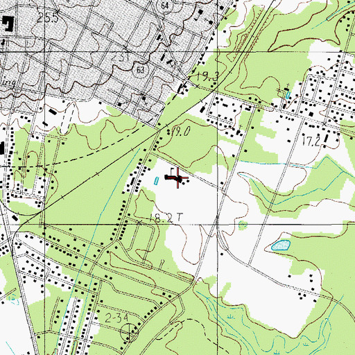 Topographic Map of Black Street Elementary School, SC